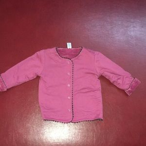 Baby Gap Girls velour reversible jacket 18-24month